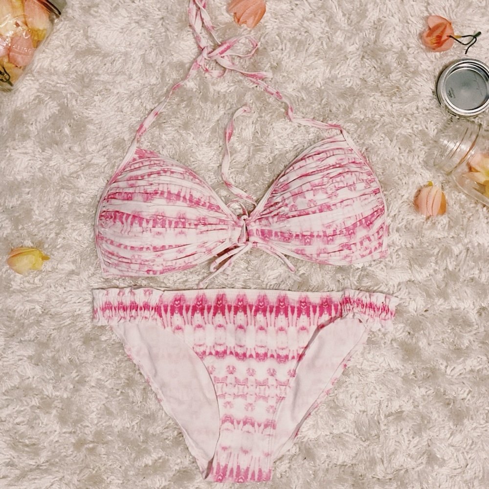 Pink Two Piece Bathing Suit